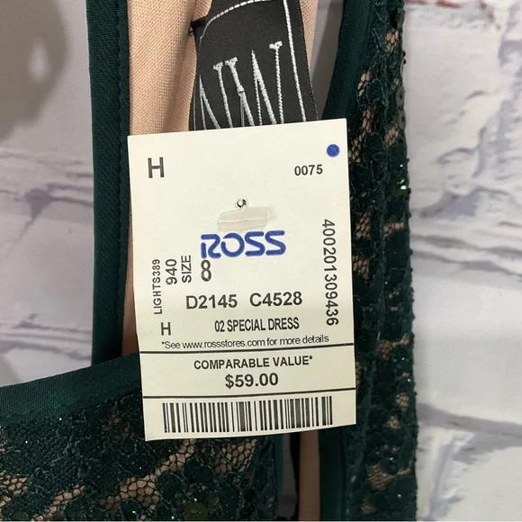 Night Way Lace Bodice Prom Dress, Size 8 - Picture 12 of 14